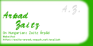 arpad zaitz business card